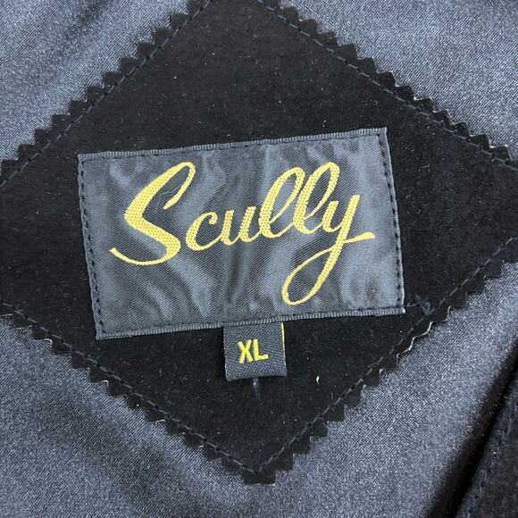 Scully Mens Size XL Leather Vest Snap Front Adjustable Waist Black *TINY FLAW - Picture 12 of 15